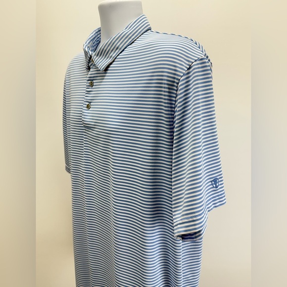 PRO TOUR Men's classic blue and white stripe Cool Play golf polo size XL - Picture 3 of 12